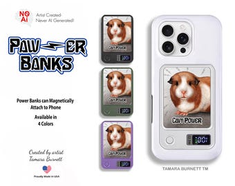 Amerykański magnetyczny powerbank w kształcie świnki morskiej – bezprzewodowa ładowarka 5000 mAh, kompatybilny z MagSafe