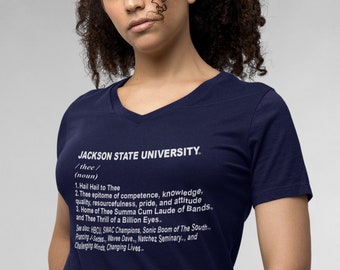 Jackson State University Thee Definition V-Neck T-Shirt, JSU Apparel, Jackson State Shirt, University, JSU Tigers, JSU Tee, Tigers, State