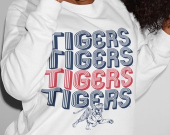 Jackson State Univerity Tigers Retro Striped Sweatshirt