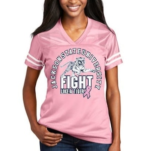 Jackson State Tigers Ladies Jersey: Breast Cancer Awareness Pink Out