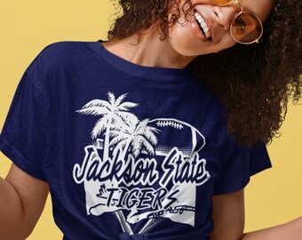 Jackson State University Tigers Miami Short Sleeve T-Shirt | JSU Apparel | Jackson State University Apparel