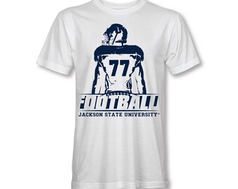 Jackson State University Football Player '77 Short Sleeve T-Shirt | JSU Football '77 Short Sleeve T-Shirt | JSU Football