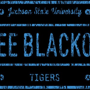 Jackson State University Unisex Short Sleeve Thee Blackout Short Sleeve T-Shirt Jackson State T-Shirt Jackson State Apparel image 3