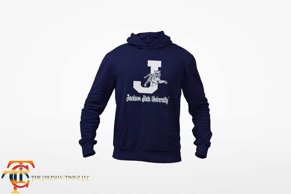 Jackson State Tigers Hoodie: White J Leaping Tiger, JSU Apparel