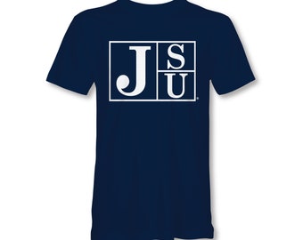 Jackson State University Tigers White Block Letters Short Sleeve T-Shirt