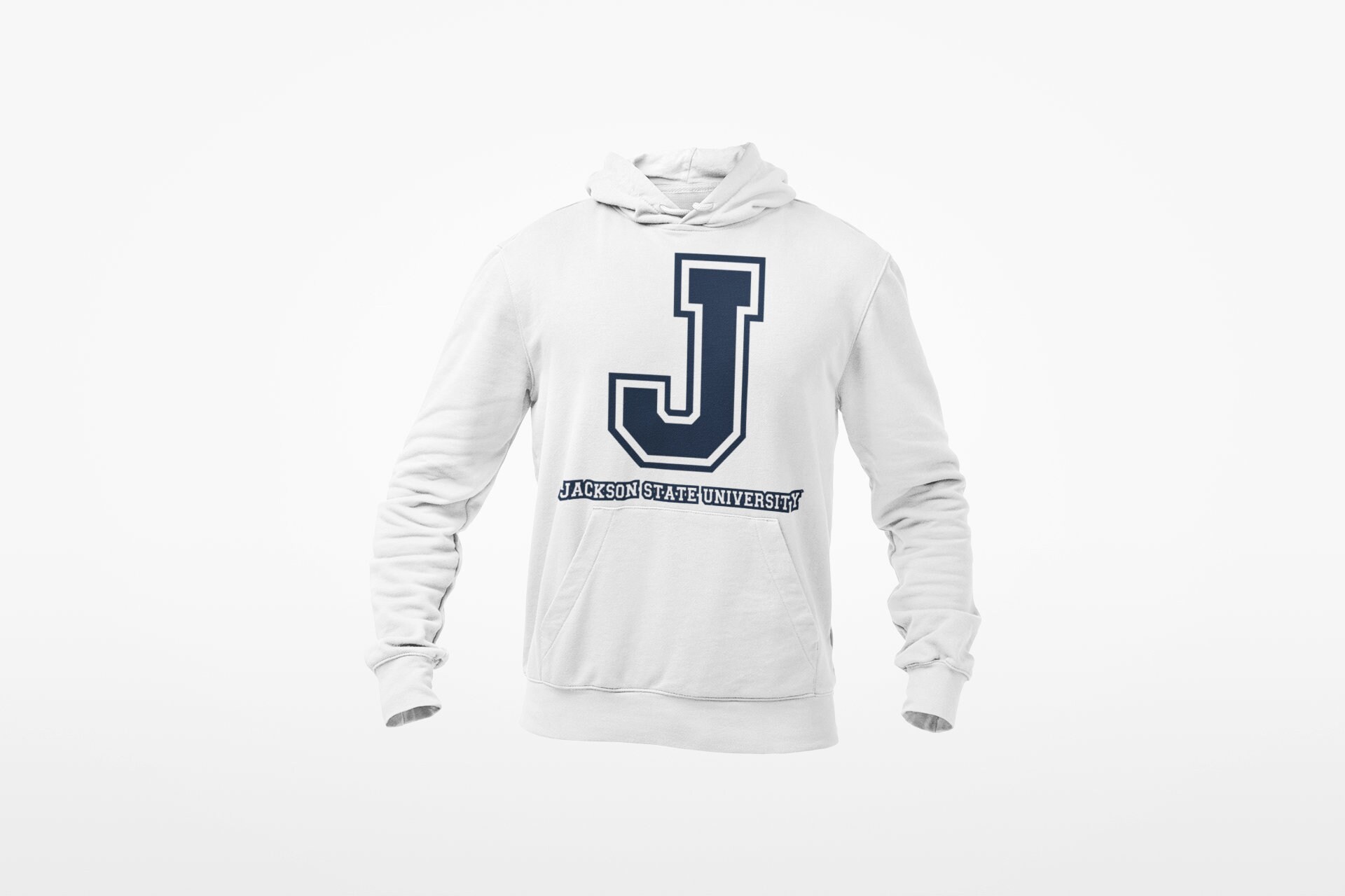 Jackson State University Official Unisex Pullover Hoodie – Yardage Design, 50/50 Cotton-Polyester