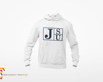 Jackson State  Tigers Blue Block Letters Hooded Sweatshirt HoodieWinter Clothing