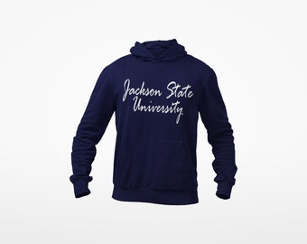 Jackson State  Tigers Script Hooded Sweatshirt HoodieWinter Clothing