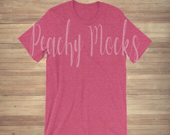 Download Bella Canvas 3001 Heather Raspberry, Flat Lay Mockup, Mock ...