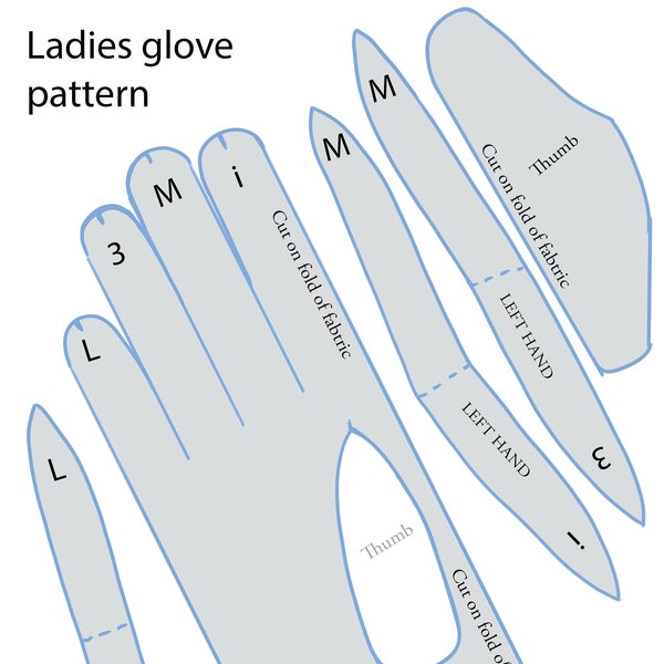 Patron de fabrication de gants - Dames + Tutoriel vidéo et instructions (numérique)