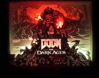 DOOM The Dark Ages - Caja de luz de papel cortado *LIMITADO*