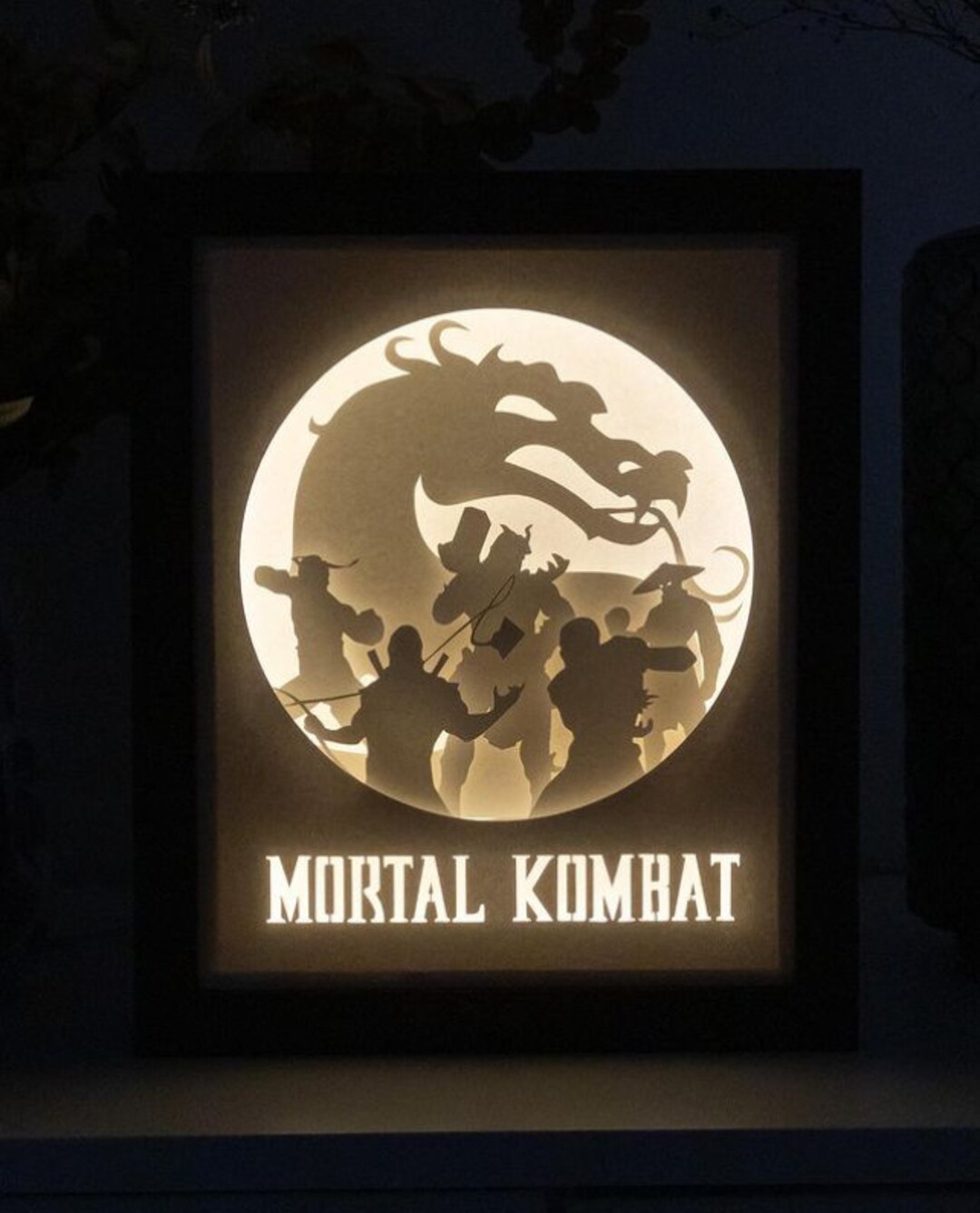 Mortal Kombat Custom Light Box MK2 Shao Kahn Diorama 