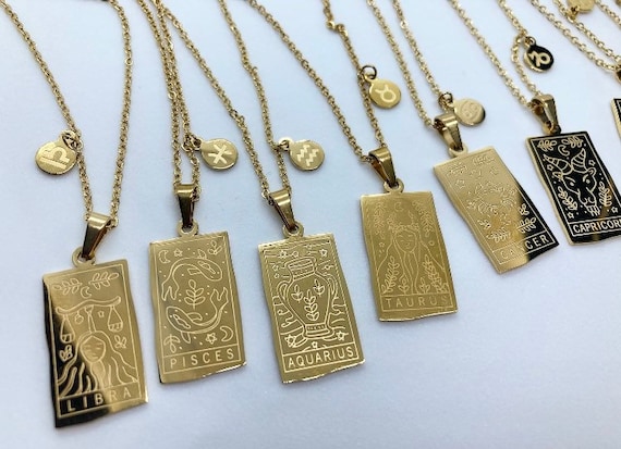 Gold Plated Zodiac Sign Necklace Gold 