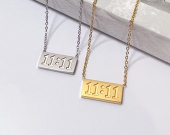 11:11 Collana numero angelo ∙ 18k placcato argento/impermeabile ∙ 1111 collana angelo d'oro ∙ regalo spirituale ∙ collana delicata ∙ regalo per lei