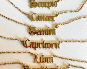 Zodiac Necklace - Etsy