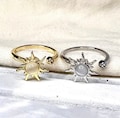 Anxiety Ring • Fidget Ring • Sun Ring •  Gold and Silver • Sterling Silver