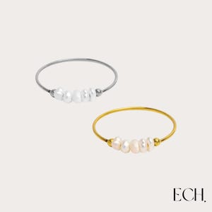 Dainty Freshwater Pearl Ring • Freshwater Pearl Jewellery • Pearl Ring • Waterproof • Tarnish Free •  Gold Ring • Fidget Ring