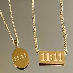 11:11 Angel Number Necklace ∙ 18k Gold/Silver Waterproof ∙ 1111 Gold Angel Necklace ∙ Spiritual Gift ∙ Dainty Necklace ∙ Gift For Her