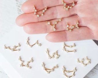 Sternzeichen Konstellation Ohrstecker • Gold und Silber • Constellation Ohrringe • Geburtstag Geschenke für Sie • Paar Ohrringe