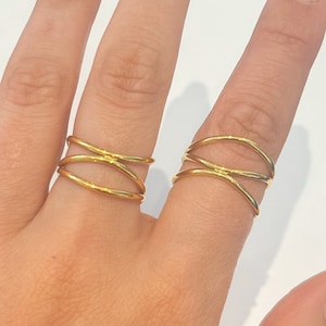 Gold statement ring • Waterproof and tarnish free •