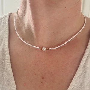 Freshwater Pearl Beaded Necklace: Waterproof Summer Jewelry