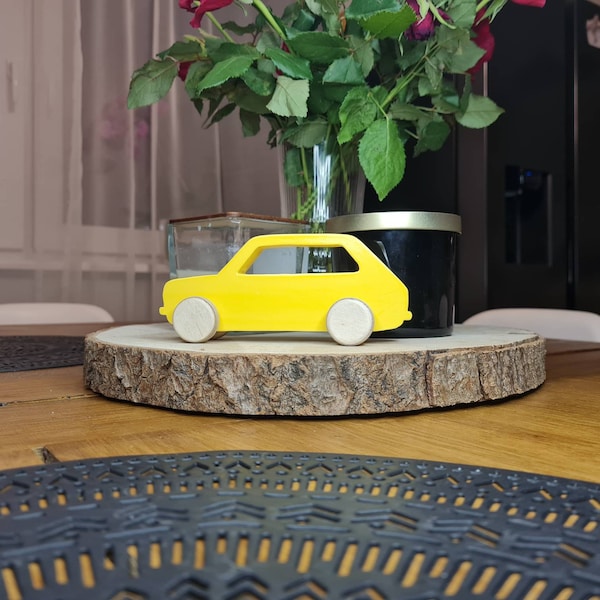 Wooden Toy Car - Handmade Wooden Car - Italian classic city car