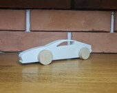 Wooden Toy Car - Handmade Wooden Toy for Kids, Boys, Girls - Ferrari Testarossa Miami Vice