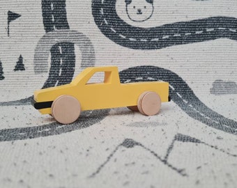 Coche de juguete de madera - Juguete de madera hecho a mano para niños, niños y niñas - camioneta clásica alemana