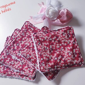 Lot of 5 wipes washable, cotton and liberty mitsy