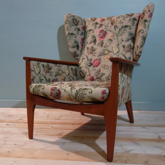 Parker Knoll Chair With Wooden Arms  . Great Condition Pair Of Vintage Parker Knoll Chairs With Brand New Upholstery Measurements Are Height 95 Cm, Width 65Cm, Depth 80Cm, Approx.