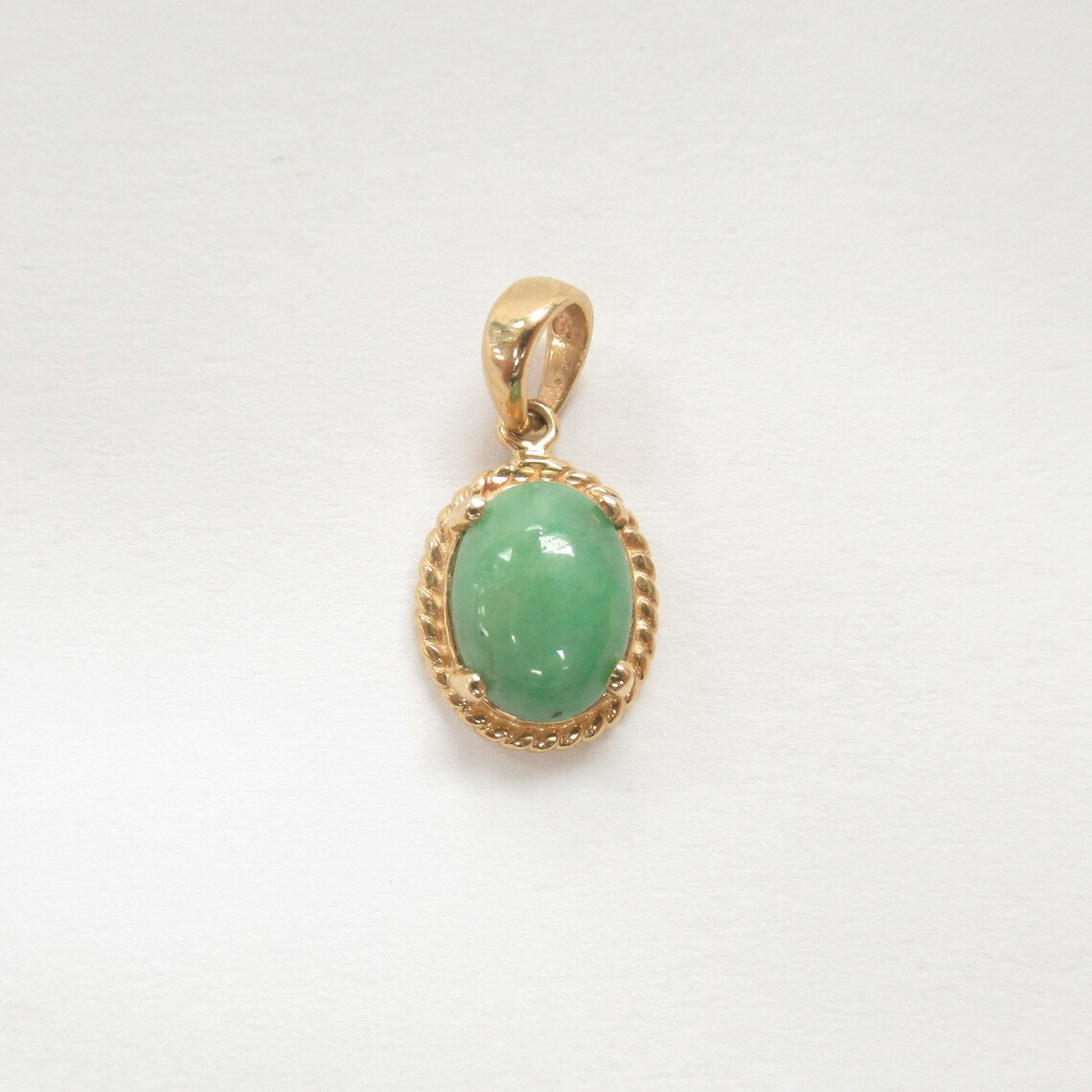 14k 585 gold jade pendant 1.2 grams Etsy