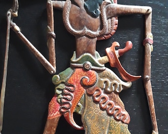 Vintage wayang klitik shadow puppet, Durgandana, Java, Indonesia