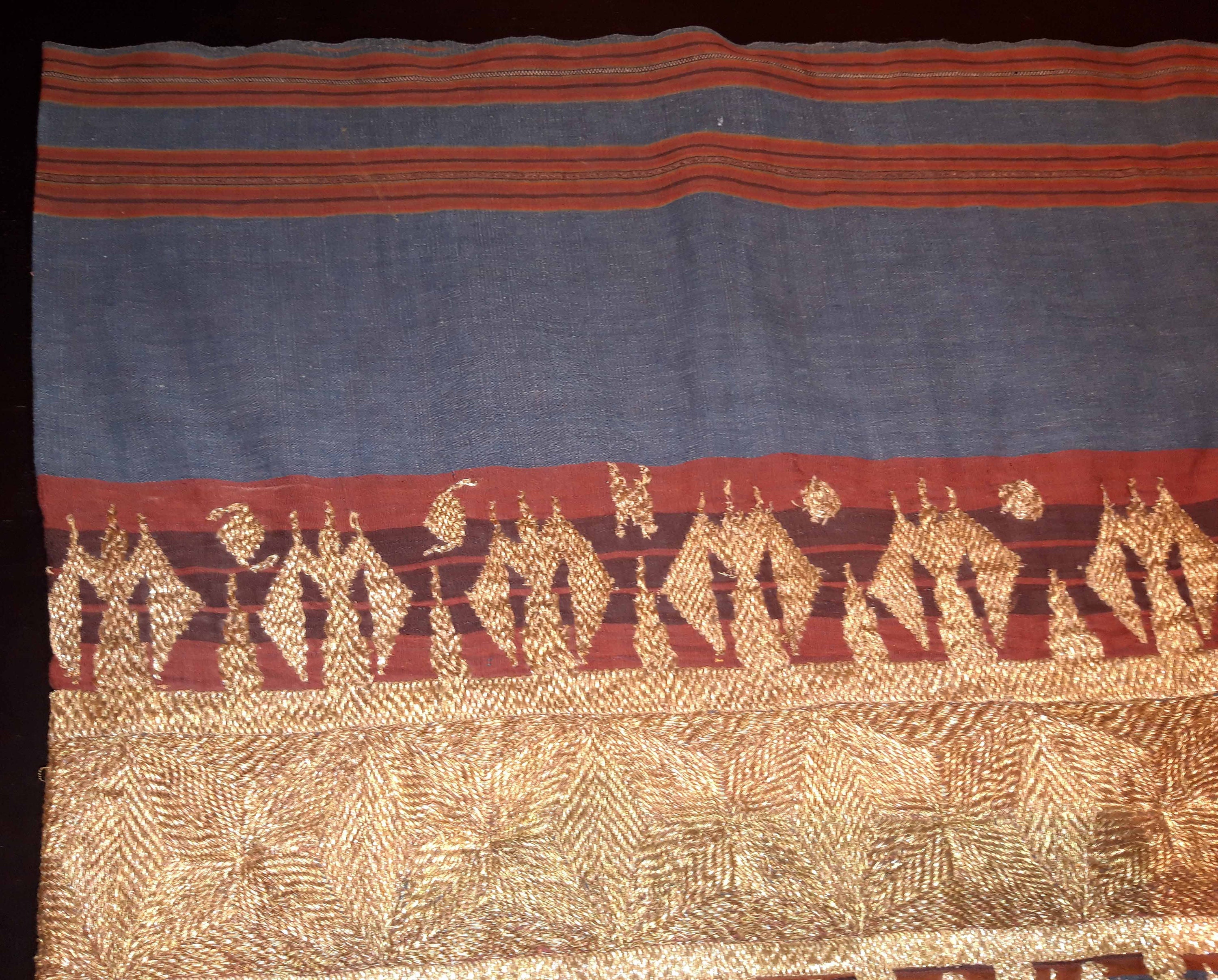タンゴスリット鉄板10枚 Full Gold Thread, Sarong TAPIS JUNGKARET, Lampung, South