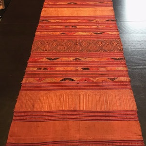 Authentic, vintage textile Pha Biang (ceremonial shawl – shoulder cloth) from Laos