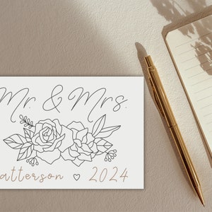 Carte postale « Mariage », Fika, Suède, suédois, Scandinavie, carte, carte de vœux, mariage, amour, personnalisable, félicitations