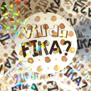 Adesivo “Vill du Fika?”, Fika, Svezia, svedese, Scandinavia, adesivo, rotolo alla cannella, Kanelbullar