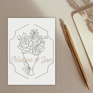 Carte postale « Mariage », Fika, Suède, suédois, Scandinavie, carte, carte de vœux, mariage, amour, personnalisable, félicitations