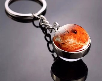 PLANET VENUS Outer Space Galaxy Quality Chrome Keyring Picture Both Sides 