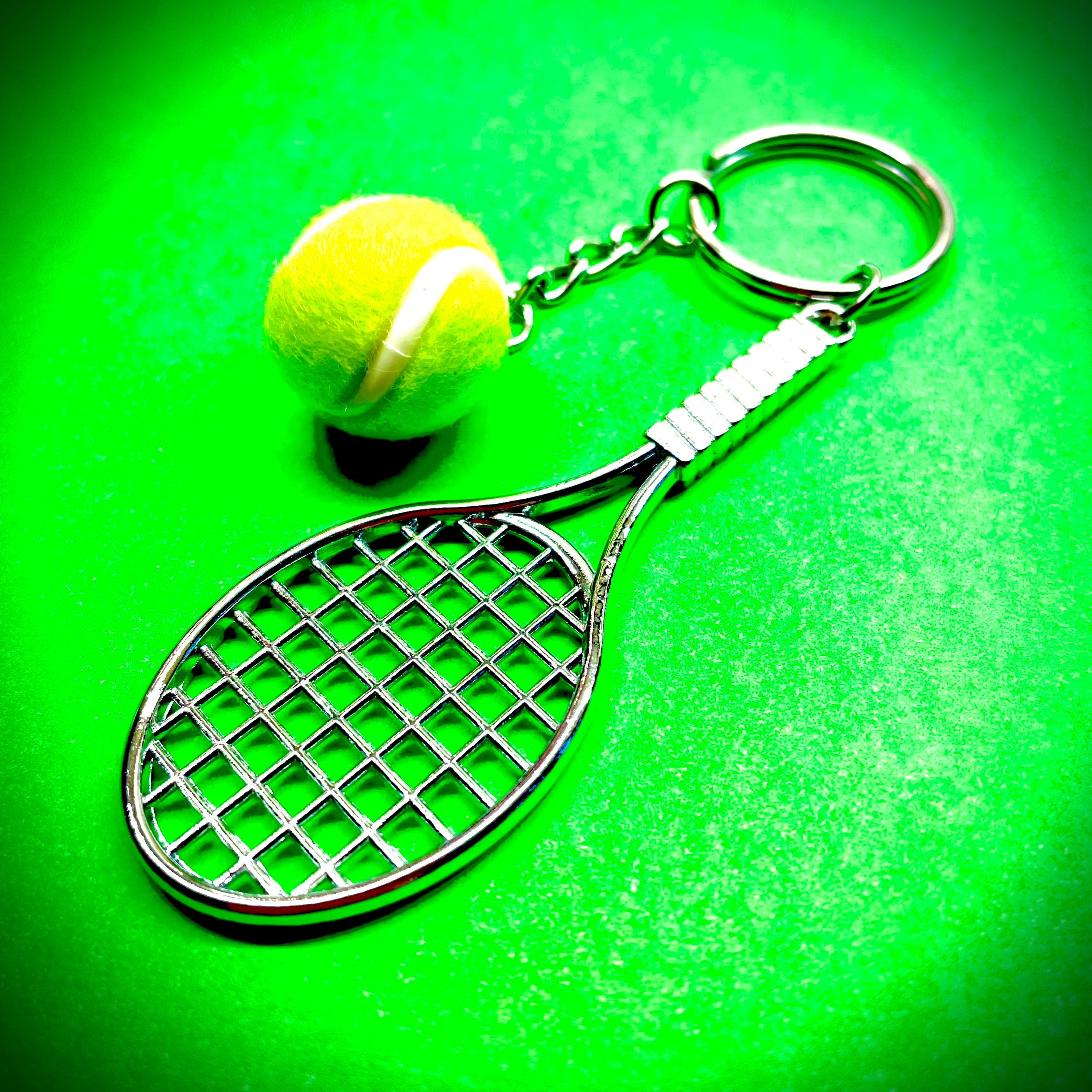 Key Chain Tennis Ball Rackets Accessory - Etsy