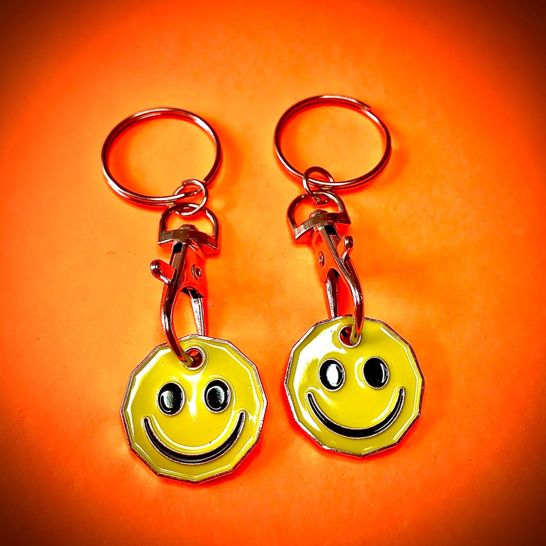 S/steel Car Key Rings Accessory Shopping Trolley Coin Etsy