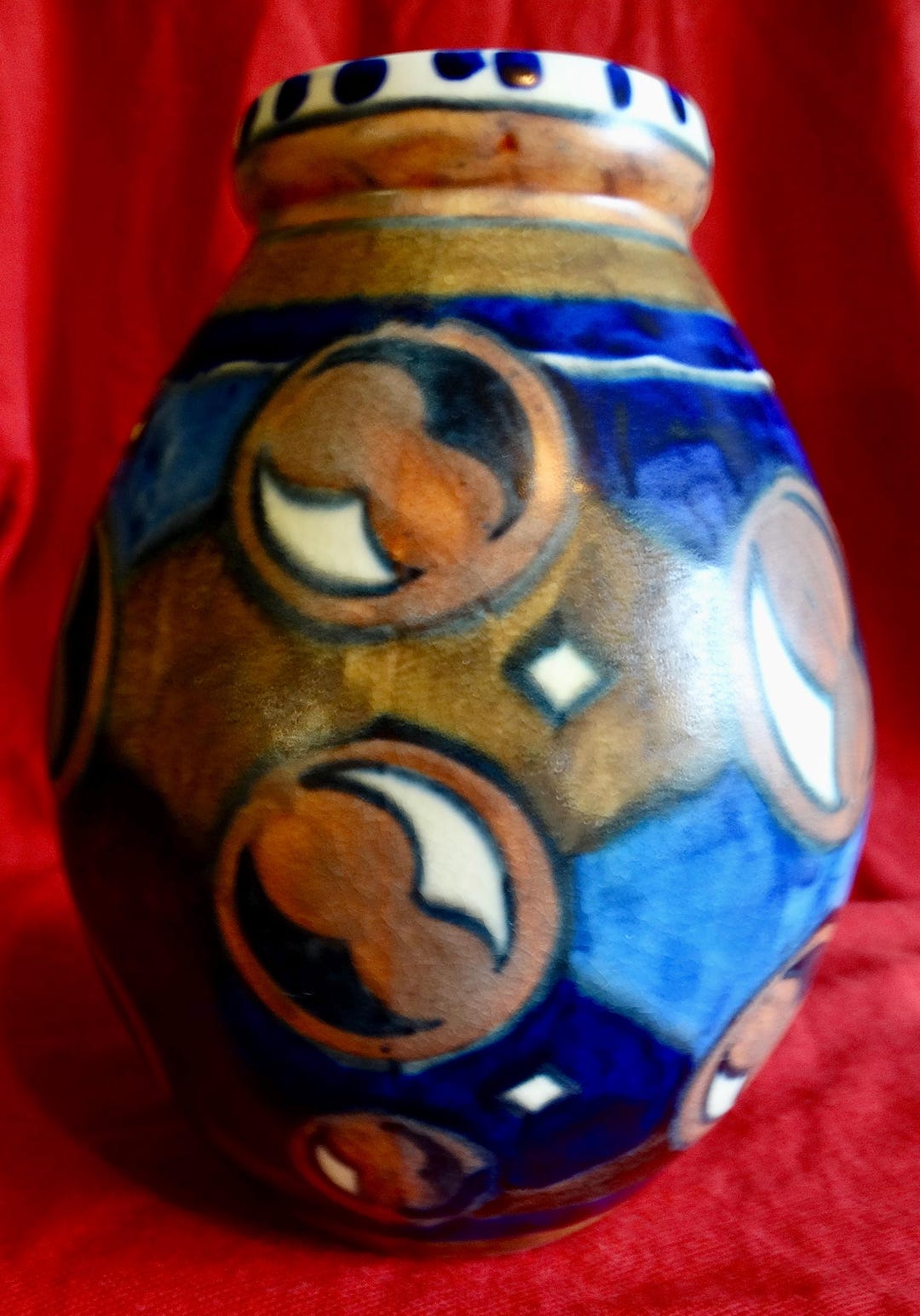 Clews Patterns CHAMELEON WARE: George Clews & Co. Ltd. 1920s 'moon Circles’ Pattern ...