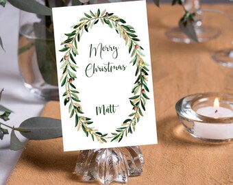 RANGE IN SHOP MINI WREATH PLACE NAME CARD HOLDERS Christmas Table Decoration RANGE IN SHOP MINI WREATH PLACE NAME CARD HOLDERS Christmas Table Decoration