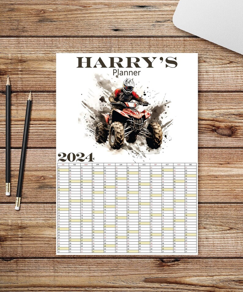 Personalised Calendar 2025 Wall Planner Landscape Personalised Etsy