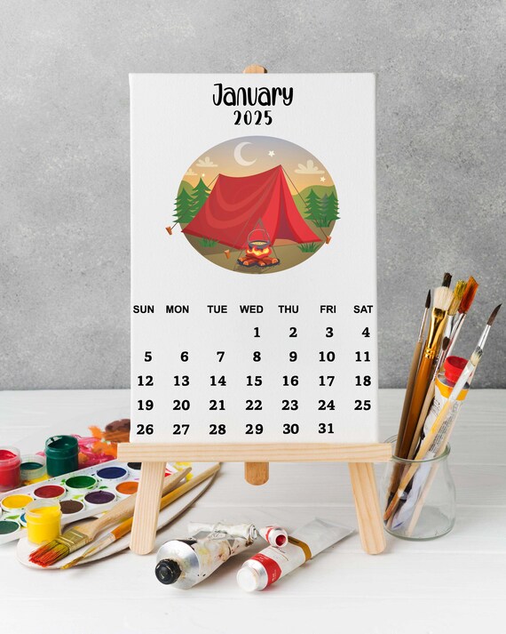 Cavallini & Co. National Parks 2025 Desk Calendar - 6.5" X 6.5" Easel Calendar