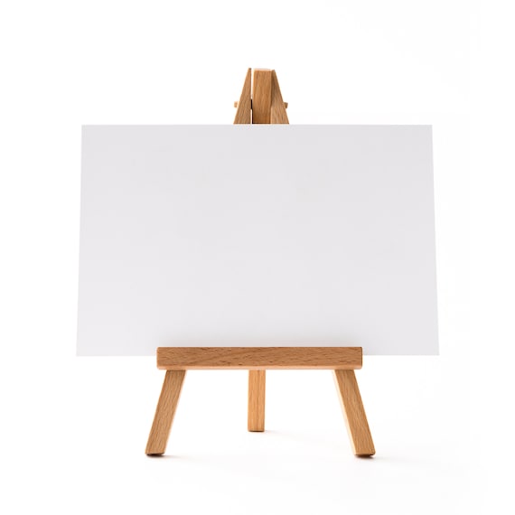 Wooden Easel Ideal for Cards size A6 / A5 Mini Easels Adjustable Wooden  Artist Triangle Easels Small Tabletop Easel for Wedding