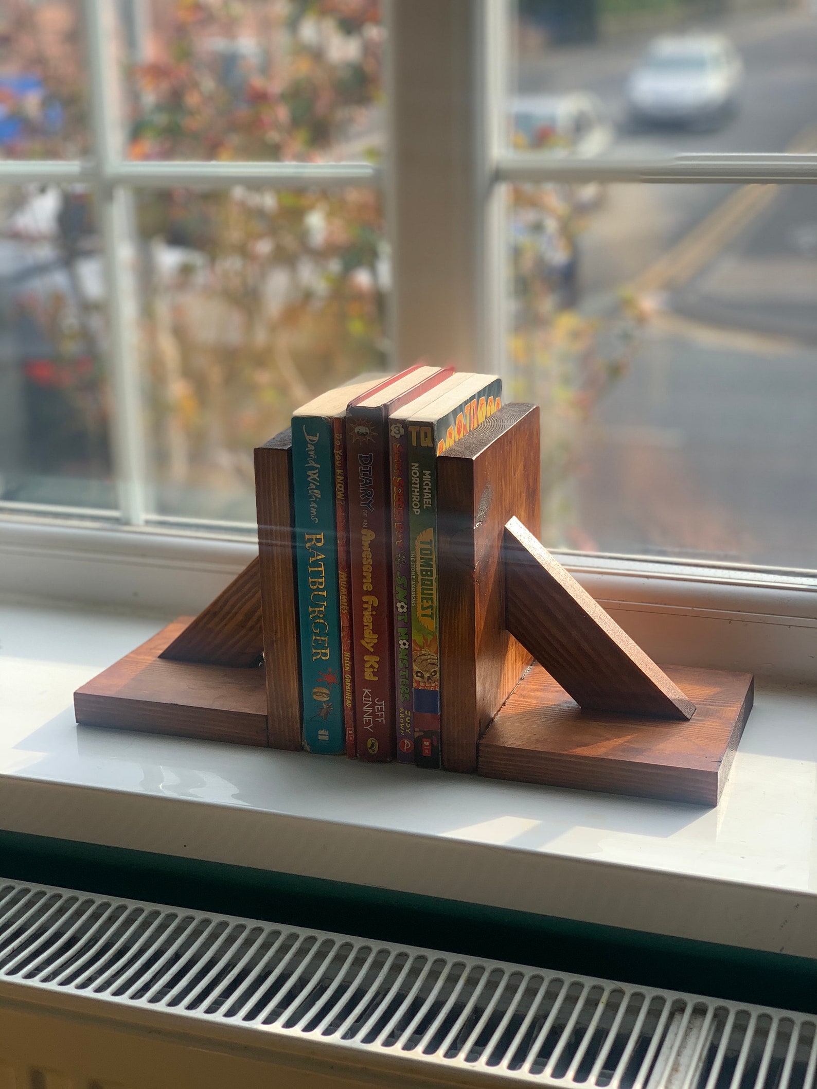 BOOKENDS. Set of 2 wooden Rustic bookends. Farmhouse style. Etsy