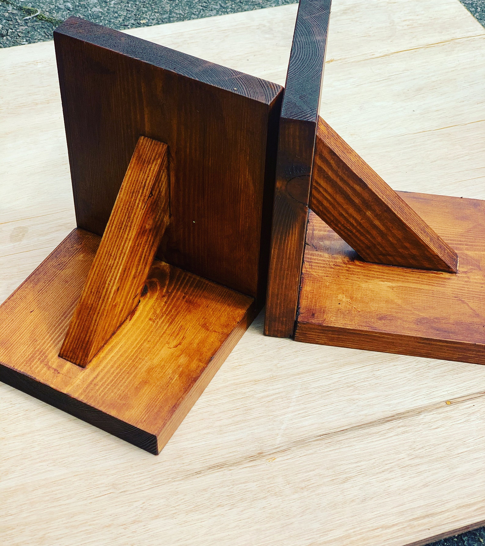 BOOKENDS. Set of 2 wooden Rustic bookends. Farmhouse style. Etsy