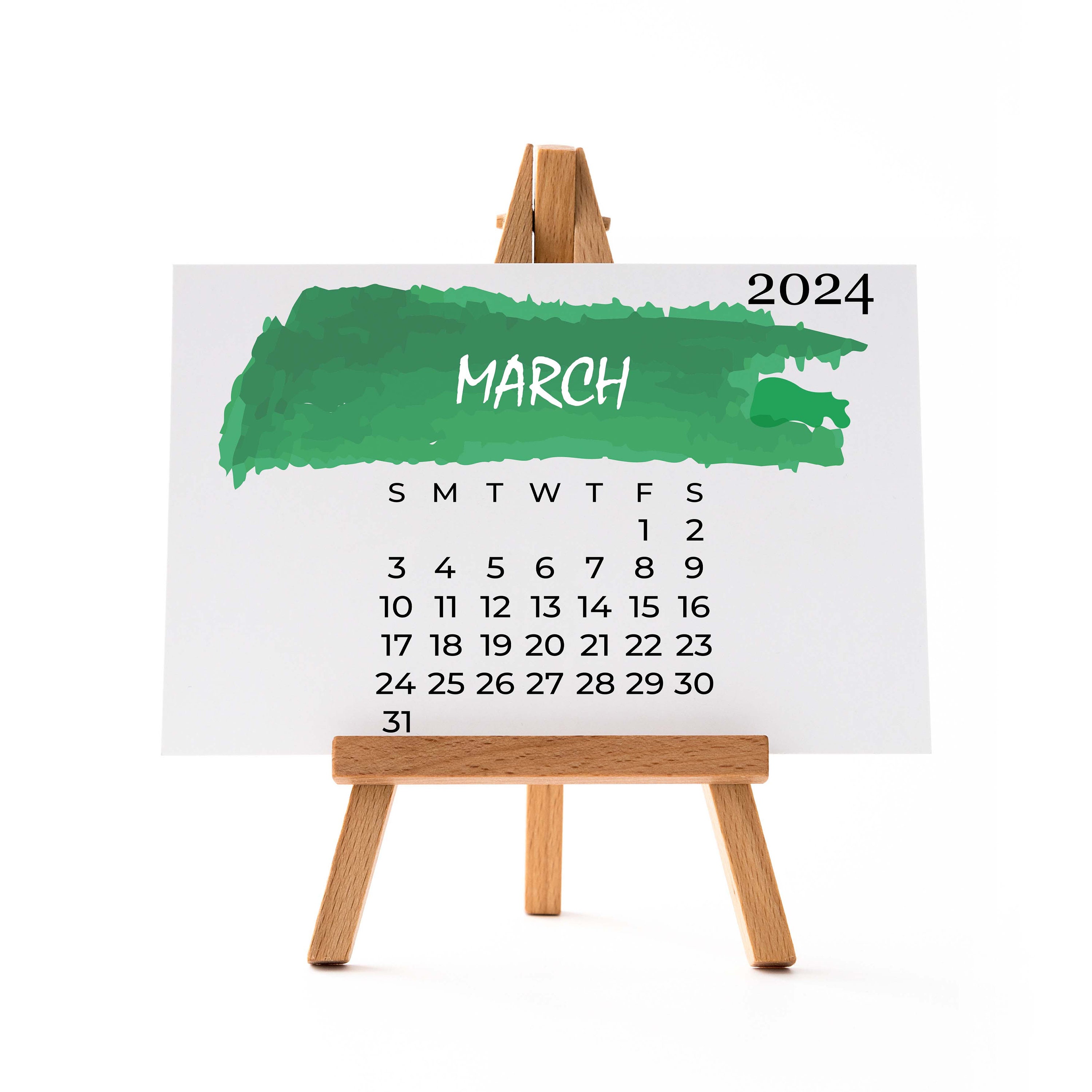 Calendar 2024 Desk Calendar With Wooden Easel Stand A6/A5 A4 Size Office  Desk Calendar. Watercolour Designs Christmas Gift Ideas. Jan Dec - Etsy