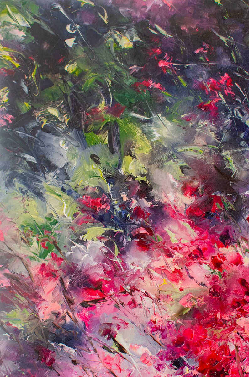 Original Oil Painting on Canvas for Wall Art, Impressionist Abstract ...