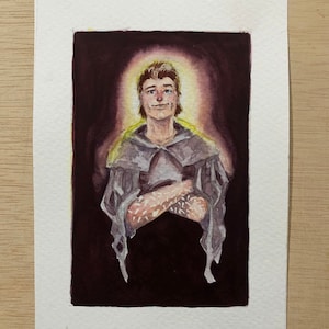Lord of scars // illustration 5x7”, watercolor, Mistborn , allomancy, vin, kelsier, steel inquisitor, Brandon Sanderson